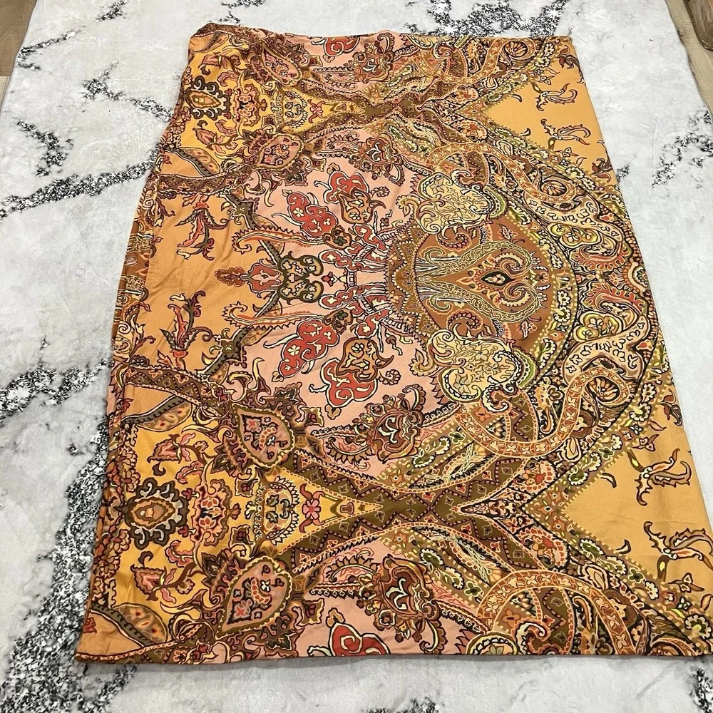UO Home Twin Duvet Cover Orange Paisley Boho Reversible Cotton Bedding
